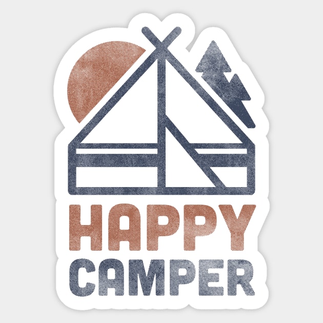 Happy Camper Sticker by ZekeTuckerDesign